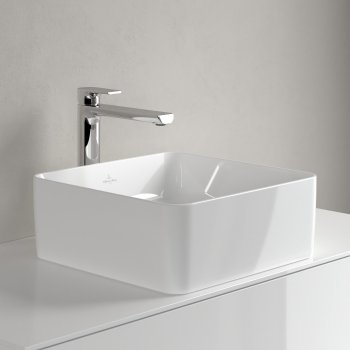 Раковина накладная Villeroy & Boch Collaro, квадратный, 38×38 см, белый